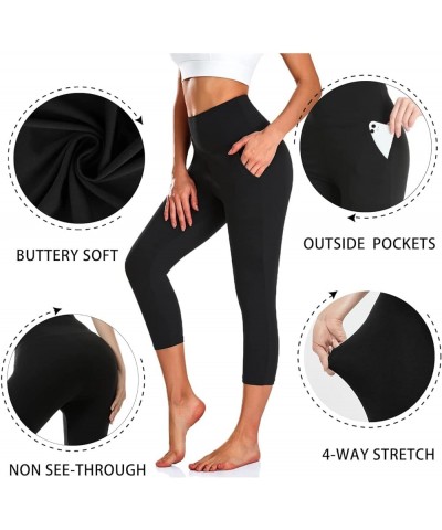 Leggings with Pockets for Women - Yoga Pants with Pockets,Soft High Waist Tummy Control Non See Through Workout Pants Large-X...