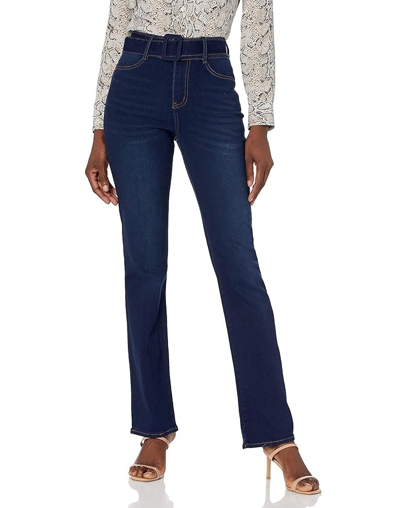 Women's Mini Flare Jeans with Self Belt Blonde $8.92 Jeans