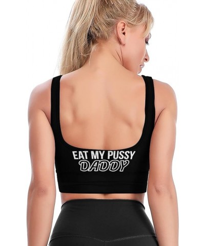 BITE ME Sports Bra for Women Padded Bra Yoga Crop Tank Tops Fitness Workout Running Top Funny-25 $9.00 Lingerie