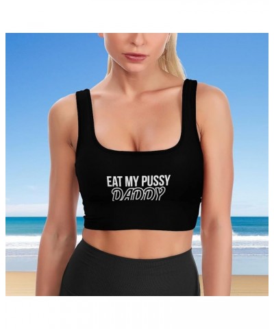 BITE ME Sports Bra for Women Padded Bra Yoga Crop Tank Tops Fitness Workout Running Top Funny-25 $9.00 Lingerie