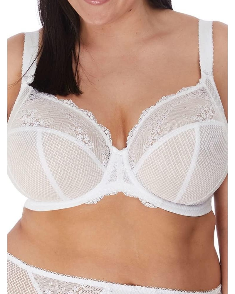 Women's Charley Stretch Lace Underwire Plunge Bra White $32.15 Lingerie