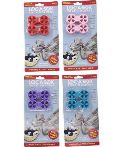 Loc A Sok Sock Locks (Pack of 40) Purple, Pink, Blue and Red $9.90 Activewear