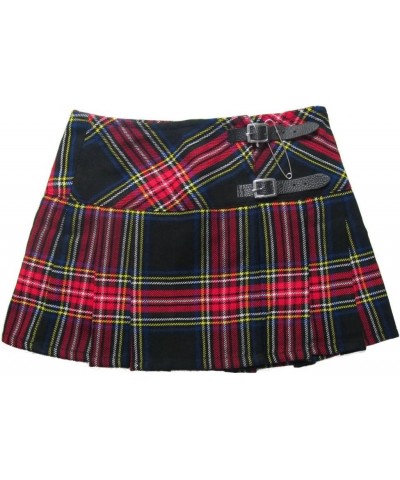 13 Inch Micro Mini Plaid Kilt Skirt Black/Red $16.15 Skirts