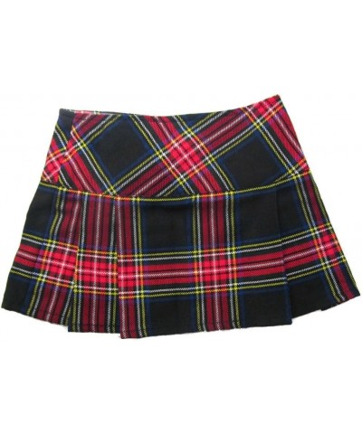 13 Inch Micro Mini Plaid Kilt Skirt Black/Red $16.15 Skirts