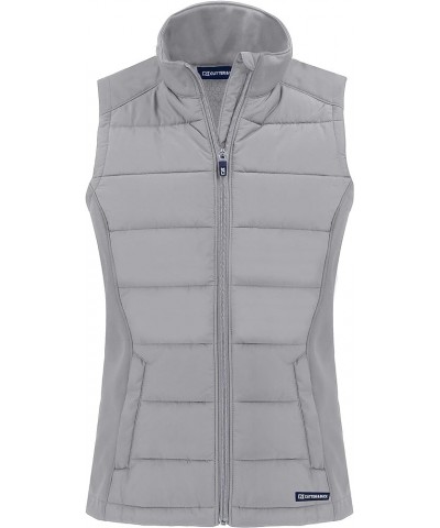 Ladie's Evoke Hybrid Eco Softshell Recycled Womens Full Zip Vest Concrete $57.97 Vests