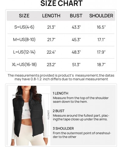 Womens Puffer Vest Stand Collar Zip Up Sleeveless Padded Gilet Coat with Pockets Armygreen $27.83 Vests