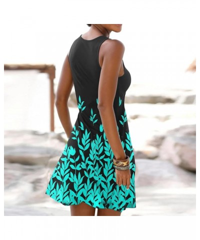 Summer Dresses for Women 2024 Trendy Casual Beach Dress A-Line Sundress Colorful Floral Printed Sleeveless Tank Tunic Dress 0...