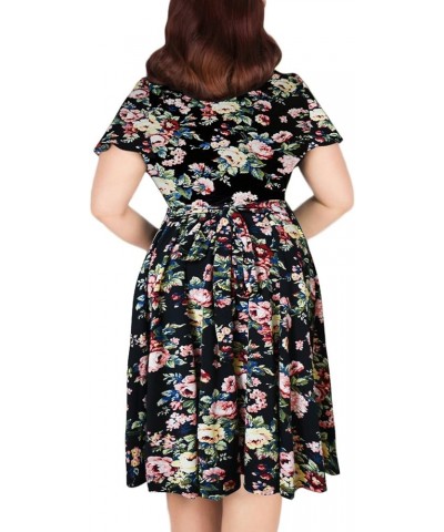 Nemidor® Women's V-Neckline Stretchy Casual Midi Plus Size Bridesmaid Dress Black-print $23.77 Dresses