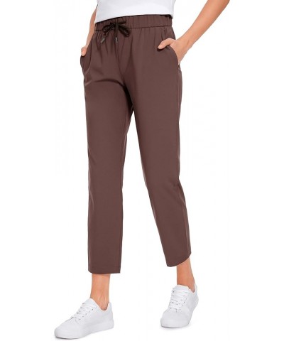 Womens High Waisted 4-Way Stretch Golf Capris 25" Short - Work Pants Athletic Lounge Workout Ankle Pants Taupe $20.21 Activewear