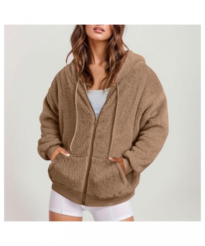 Women's 2023 Fashion Fleece Lined Jackets Fall Winter Lapel Soft Shearling Shaggy Faux Fur Parkas Coats Outerwear 0644-aytedm...