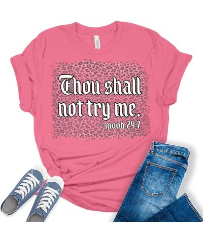 Thou Shall Not Try Mood Mood 24 7 Women Graphic Cute T Shirts Funny Tees T Shirt Black $16.47 T-Shirts