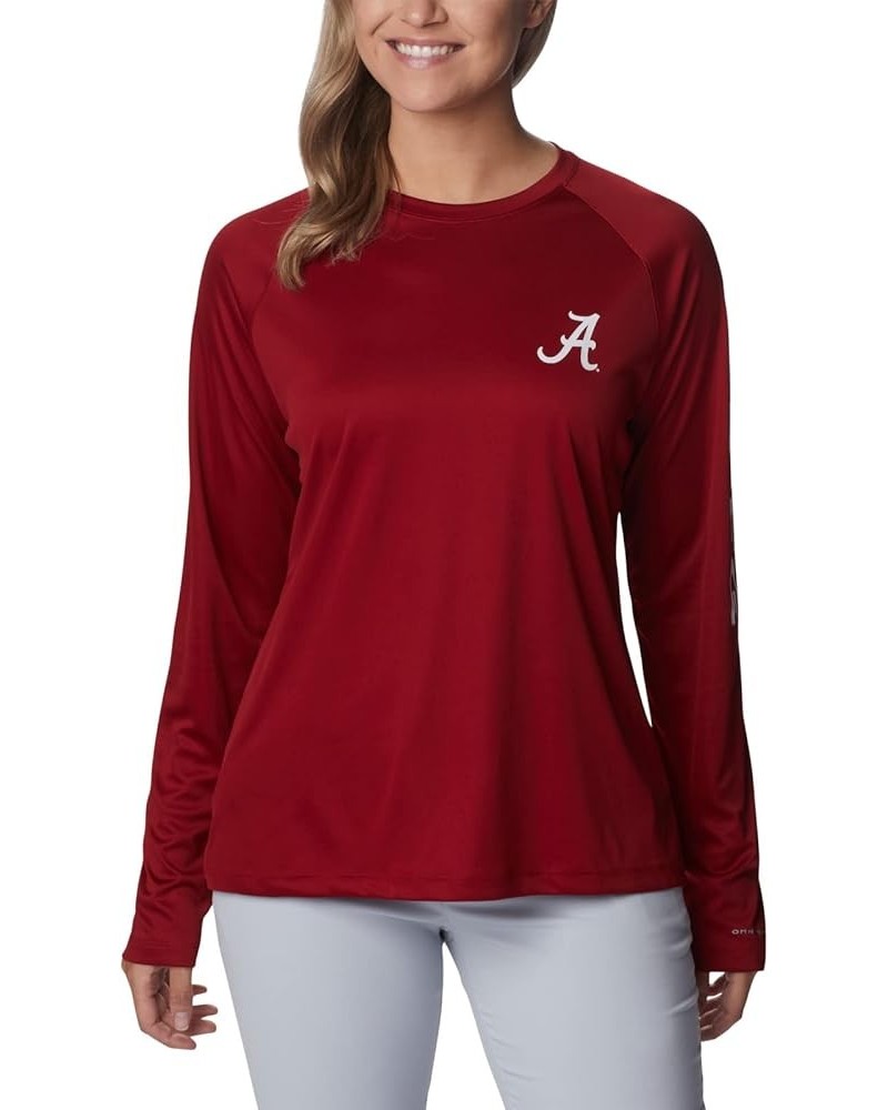 Women's Collegiate Tidal Tee Ls Shirt Alabama Crimson Tide XX-Large Ala - Red Velvet, White $32.75 T-Shirts