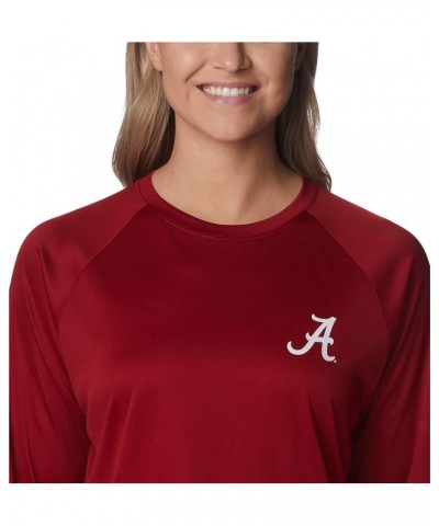 Women's Collegiate Tidal Tee Ls Shirt Alabama Crimson Tide XX-Large Ala - Red Velvet, White $32.75 T-Shirts