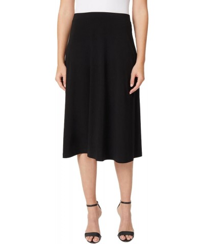 Women's Solid Ity Midi Flared Skirt, Black, Large $32.58 Skirts