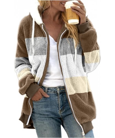 Fuzzy Shaggy Teddy Coats Jacket Cute Hooded Pullover Sweatershirt Solid Artificial Wool Coats Outwear Winter Coat Khaki 7 $17...