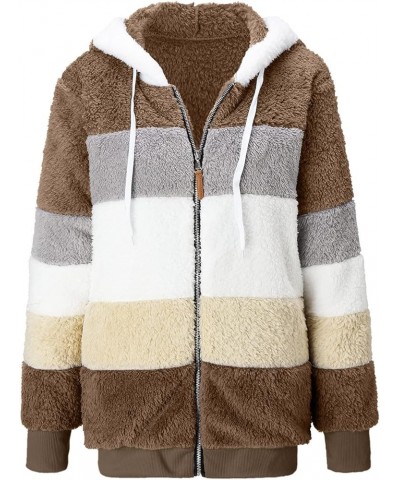 Fuzzy Shaggy Teddy Coats Jacket Cute Hooded Pullover Sweatershirt Solid Artificial Wool Coats Outwear Winter Coat Khaki 7 $17...