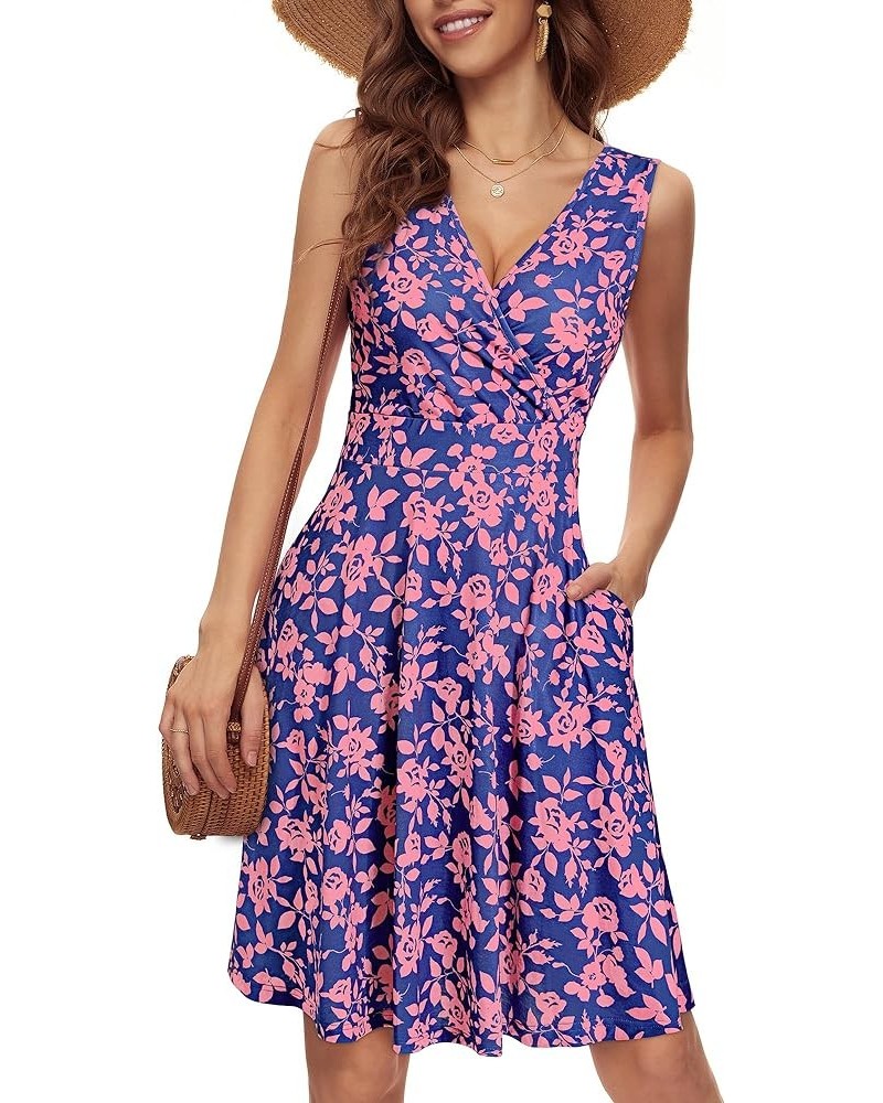 Womens Wrap V Neck Sleeveless Sundress Summer Flare Tank Dress with Pockets … Floral-96 $14.52 Dresses