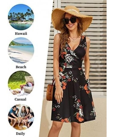 Womens Wrap V Neck Sleeveless Sundress Summer Flare Tank Dress with Pockets … Floral-96 $14.52 Dresses