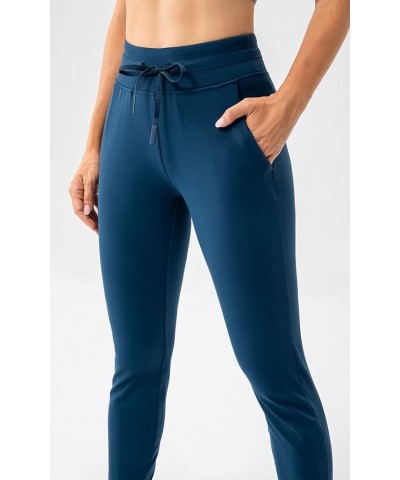 Women's Stretch Workout Joggers Pants - Travel Lounge Running Tapered Sweatpants Slate Teal $10.39 Activewear