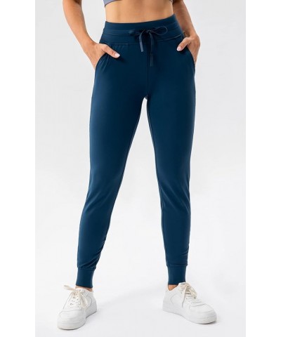 Women's Stretch Workout Joggers Pants - Travel Lounge Running Tapered Sweatpants Slate Teal $10.39 Activewear