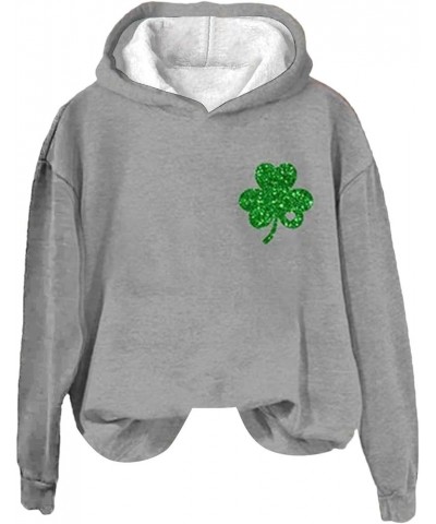 Women's St. Patrick's Day American Flag Print Sweatshirt Shamrock Graphic Casual Tops Clover Long Sleeve Pullover A6-grey $9....