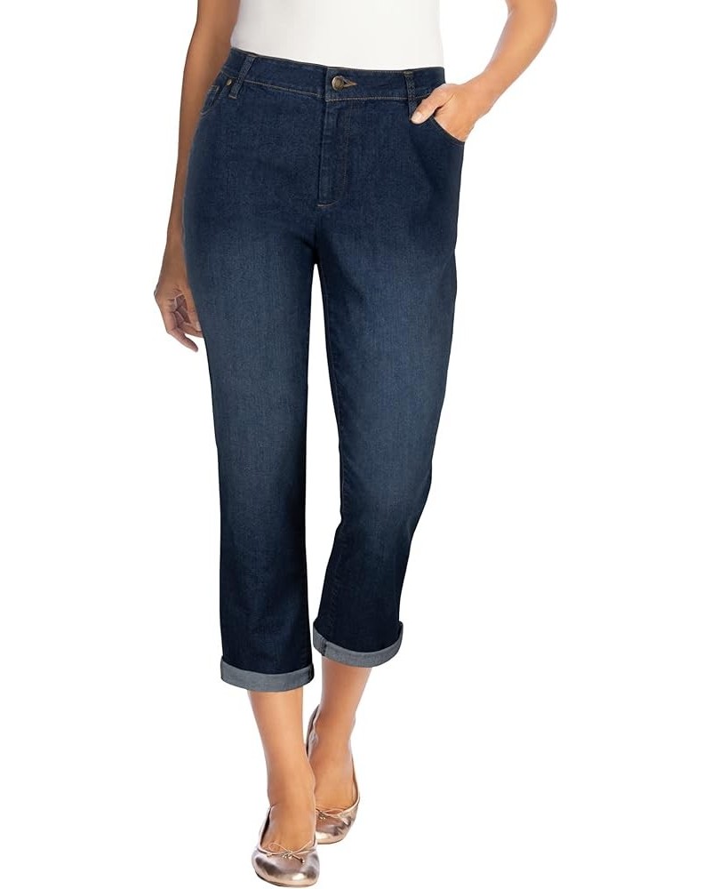 Women's Plus Size Girlfriend Stretch Jean Midnight Sanded $20.15 Jeans