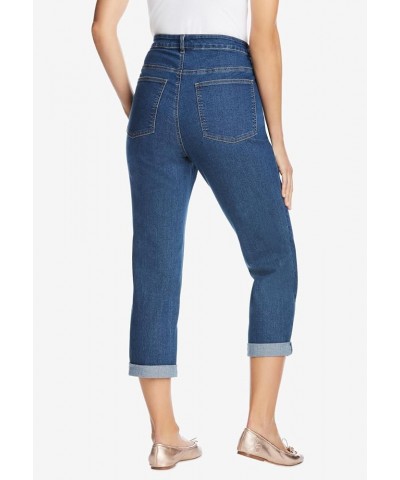 Women's Plus Size Girlfriend Stretch Jean Midnight Sanded $20.15 Jeans