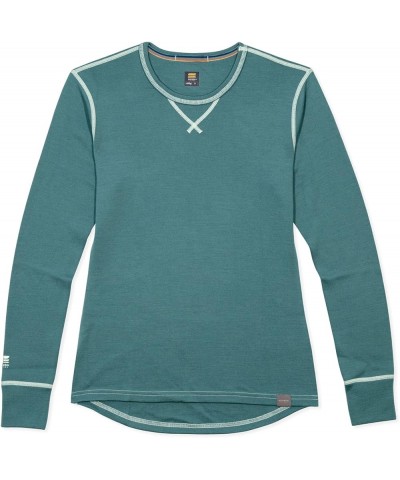 Womens Base Layer 100% Merino Wool Heavyweight 400g Thermal Shirt for Women Teal $41.80 Activewear