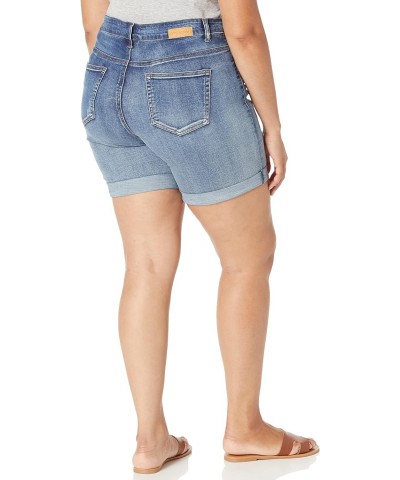 Women's 5 Pocket-Zip Front Seven Inch Rolled Hem Boyfriend Short, Light Denim, 16 $20.42 Shorts