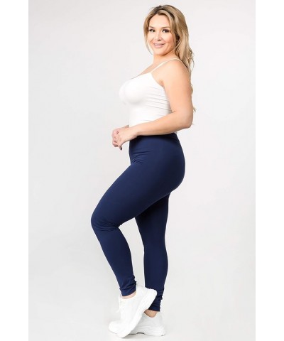 Women's High Waist Premium Cotton Leggings Flared Bootcut Yoga Pants Navy $13.22 Leggings