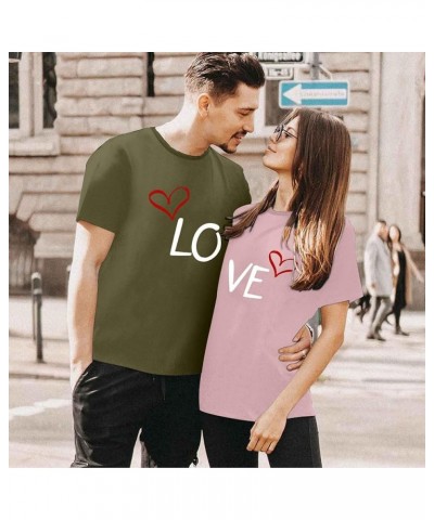 King and Queen Couples Valentines Day Shirt Novelty Short Sleeved Love Printed Tee Shirts Comfortable Lover Matching T-Shirt ...