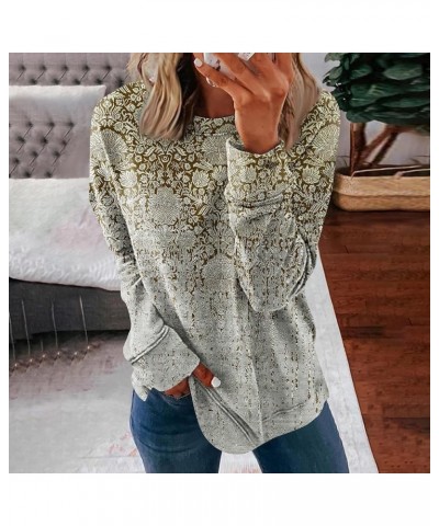 Sweatshirts for Women 2023 Fall Long Sleeve Trendy Basic Tops Casual Oversized Loose Fit Lightweight Tops 13khaki $9.80 Hoodi...