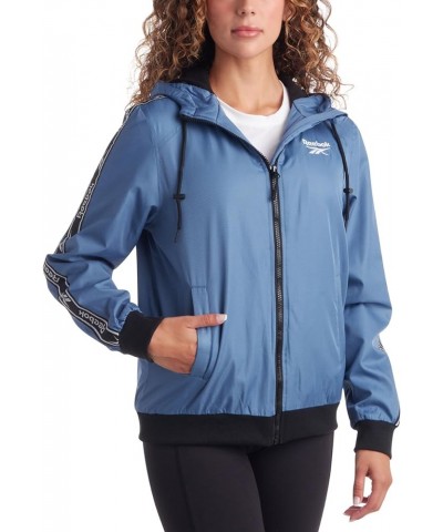 Women's Jacket – Lightweight Weather Resistant Fleece Lined Windbreaker Coat – Classic Windbreaker for Women (S-XL) Hoops Blu...