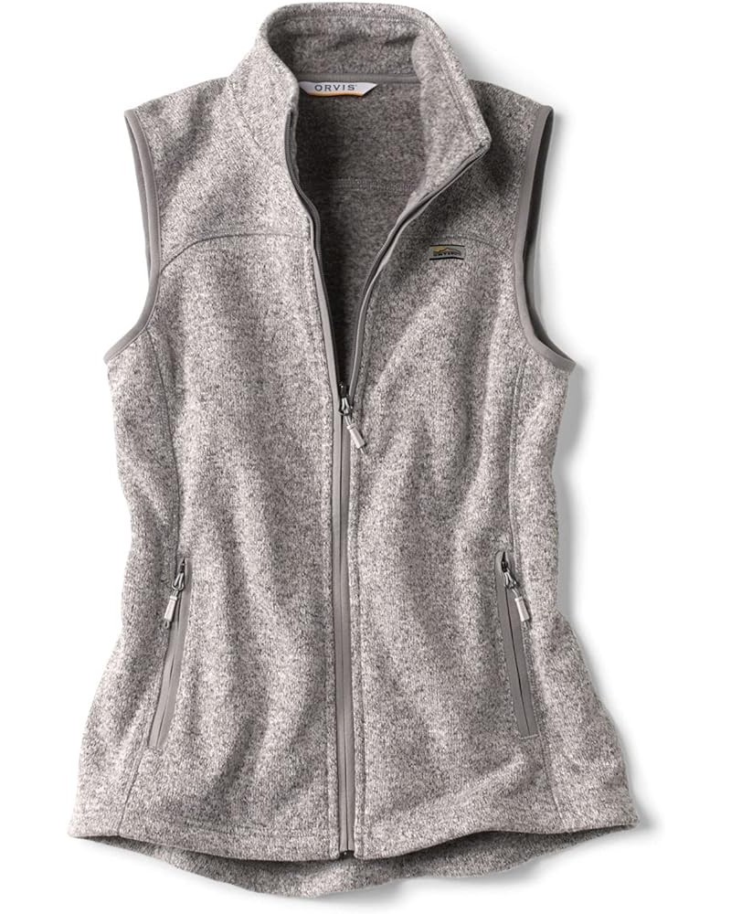 Women's Recycled Sweater Fleece Vest Gray $24.84 Vests