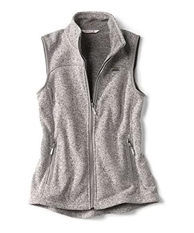 Women's Recycled Sweater Fleece Vest Gray $24.84 Vests