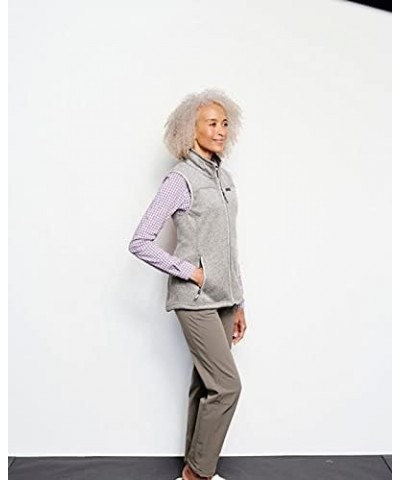 Women's Recycled Sweater Fleece Vest Gray $24.84 Vests