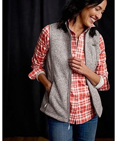 Women's Recycled Sweater Fleece Vest Gray $24.84 Vests