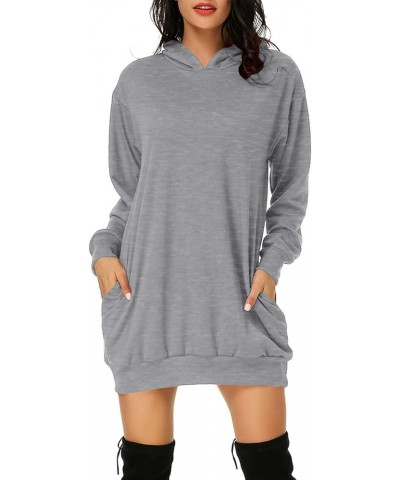 Women Hoodies Dress Tie-Dye Printed Long Sleeve Hooded Tunic Oversized Sweatshirt Pockets Pullover Jumper 03-light Grey $24.7...