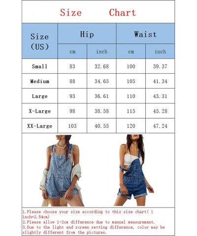 Womens Overalls Shorts Denim Bib Straps Shorts Casual Solid Color Rompers Jumpsuits With Pockets Pants Black $19.34 Overalls