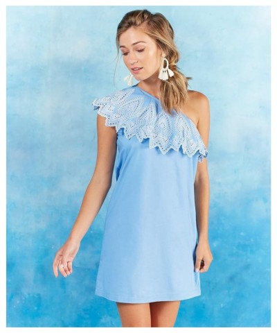 Women's Laurel One Shouldr Dress Bl Blue $17.31 Dresses