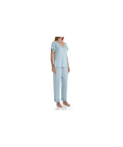 Women's Zen Floral Short Sleeve Pajama Set Heather Grey $54.87 Sleep & Lounge