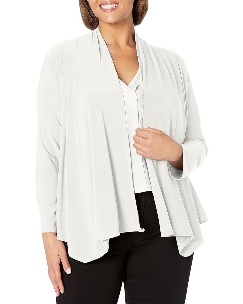 Women's Long Sleeve Open Front Cozy Cardigan Ivory $10.88 Sweaters