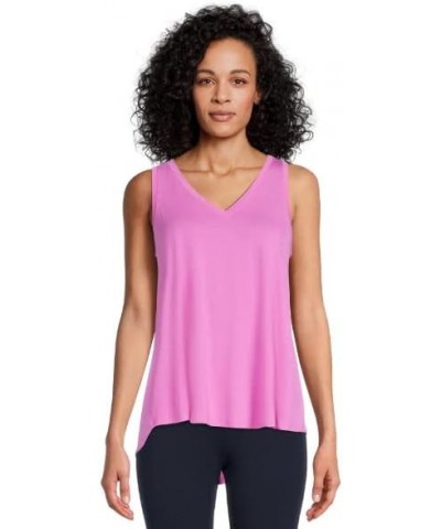 Women's High Low V-Neck Tank Top Orchid Bloom $10.08 Tanks