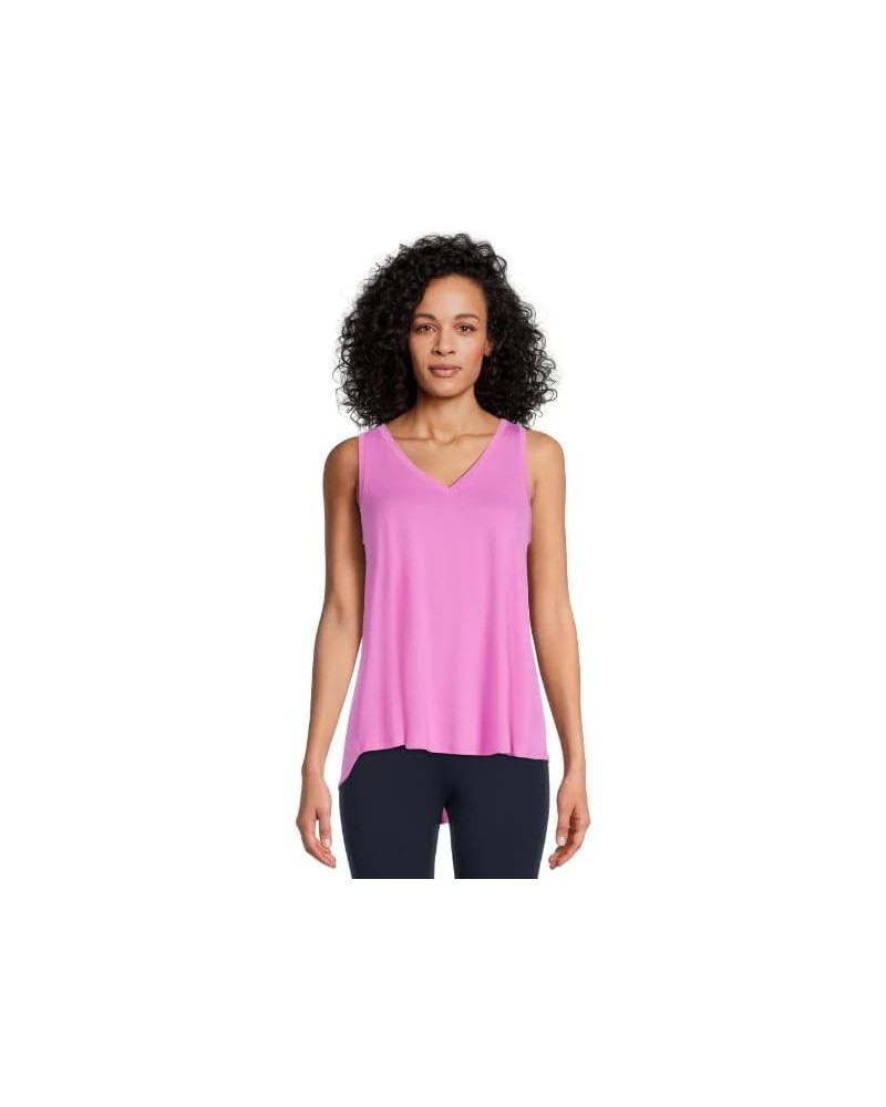 Women's High Low V-Neck Tank Top Orchid Bloom $10.08 Tanks