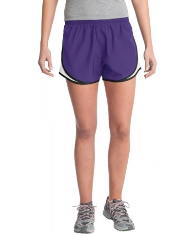 Ladies Cadence Short. LST304 Purple/ White/ Black $8.24 Activewear