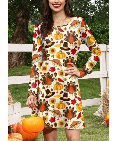 Valentine's Women Heart Graphic Dress with Pocket Turkey & Sunflower $10.39 Tops