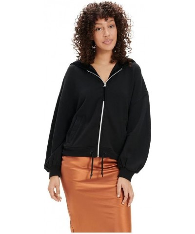 Women's Abbi Half Moon Sleeve Hoodie Black $60.25 Hoodies & Sweatshirts