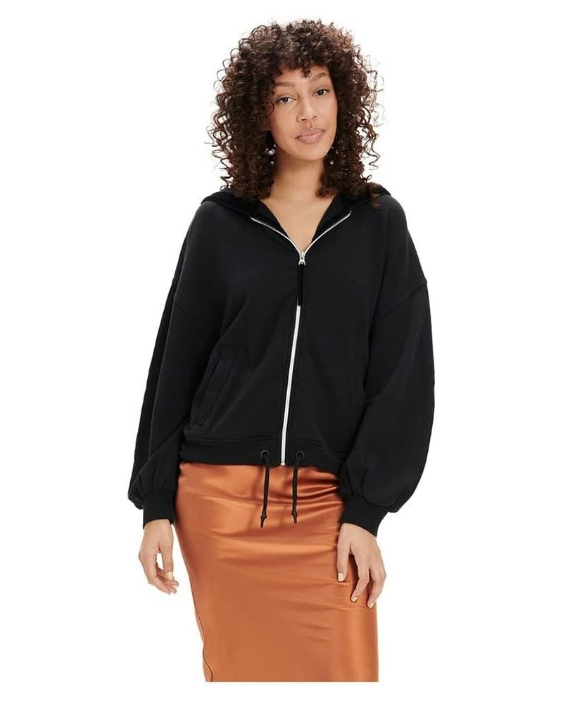 Women's Abbi Half Moon Sleeve Hoodie Black $60.25 Hoodies & Sweatshirts