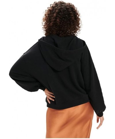 Women's Abbi Half Moon Sleeve Hoodie Black $60.25 Hoodies & Sweatshirts