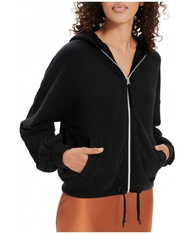 Women's Abbi Half Moon Sleeve Hoodie Black $60.25 Hoodies & Sweatshirts